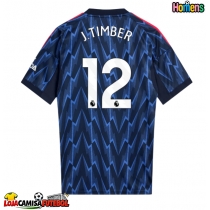 Camisa de Futebol Arsenal Jurrien Timber #12 Equipamento Secundário 2025-26 Manga Curta